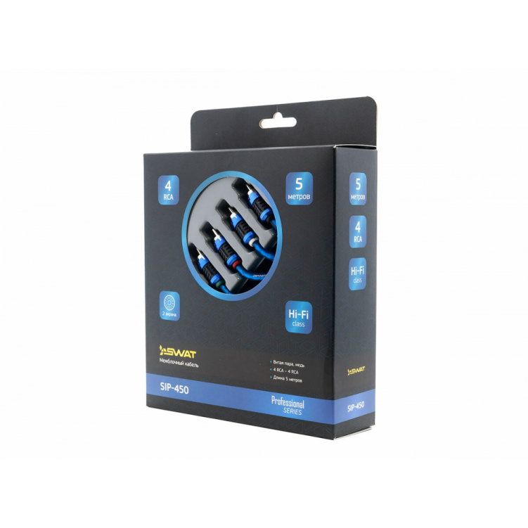 Купить межблочный кабель 4rca-4rca, 5 метров, витая пара, 2 экрана, медь, swat по цене  Низкие цены. Большой выбор. Доставка по всей России. Интернет-магазин в Москве. Только положительные отзывы!