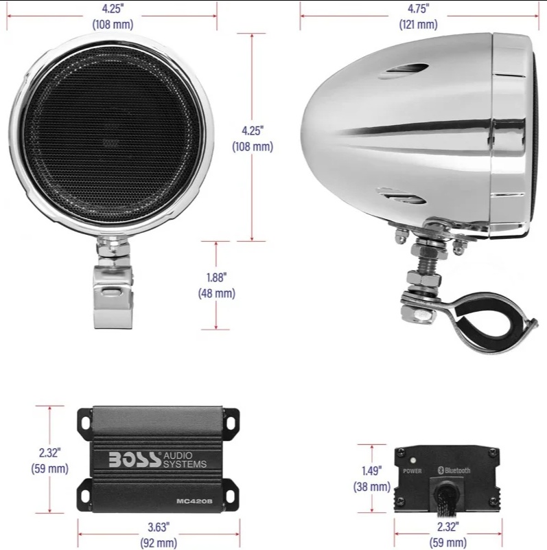 Купить аудиосистема boss audio mc420b с bluetooth 600 вт хром по цене 22 500 р.. Низкие цены. Большой выбор. Доставка по всей России.  Интернет-магазин в Москве. Только положительные отзывы!