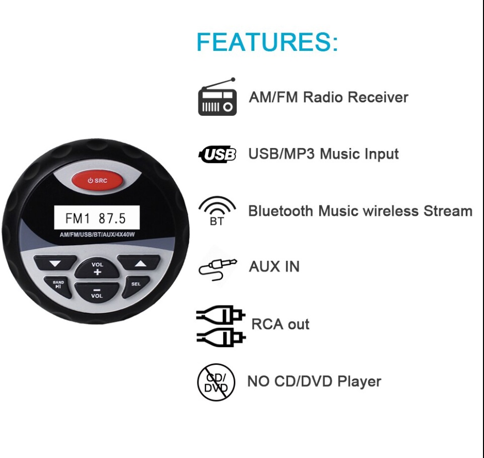 Купить морская магнитола в катер лодку круглая bluetooth vx100 по цене 7 000.00 р. Низкие цены. Большой выбор. Доставка по всей России. Интернет-магазин в Москве. Только положительные отзывы!