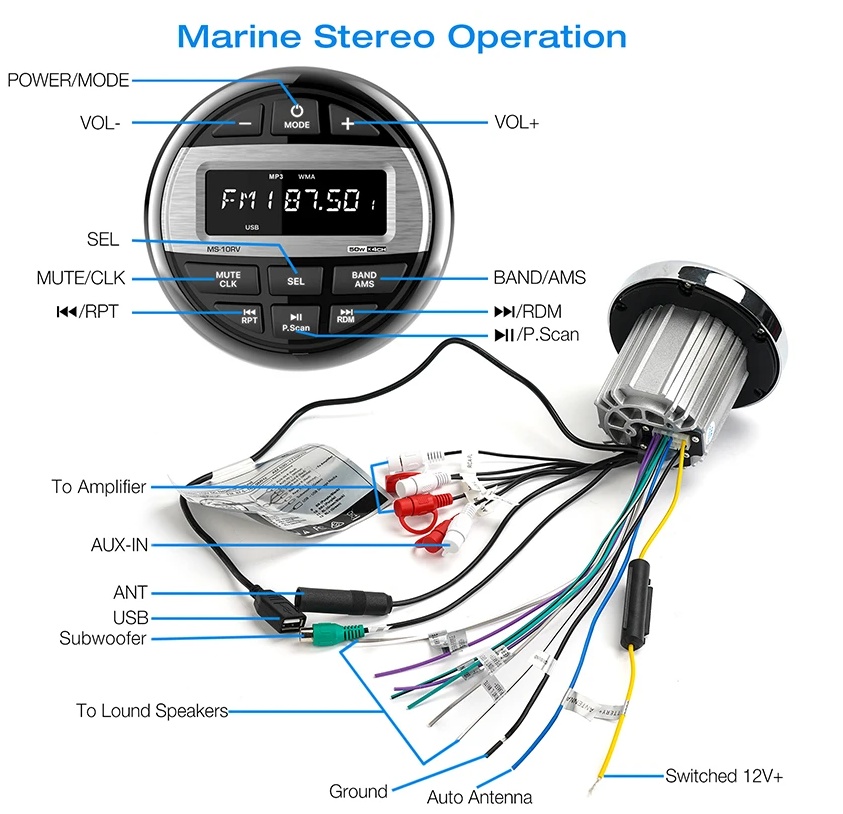 Купить морская магнитола в катер лодку круглая bluetooth akamate ms-10rv по цене 9 450 р. Низкие цены. Большой выбор. Доставка по всей России. Интернет-магазин в Москве. Только положительные отзывы!
