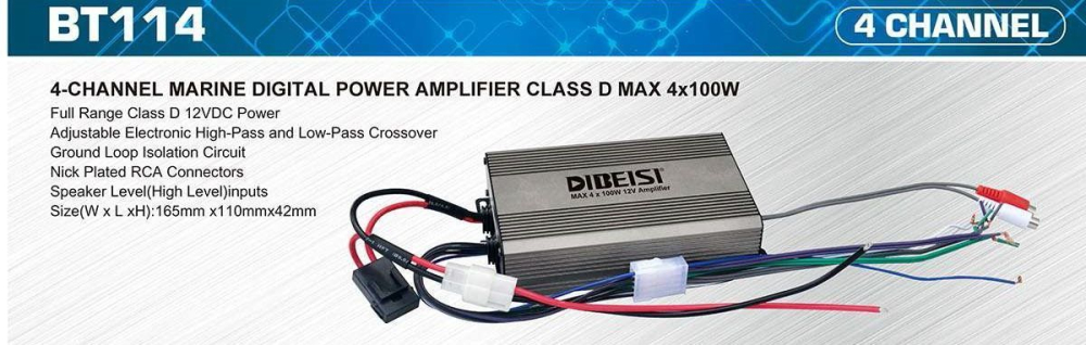 Купить 4-х канальный морской усилитель с aux по цене  Низкие цены. Большой выбор. Доставка по всей России. Интернет-магазин в Москве. Только положительные отзывы!