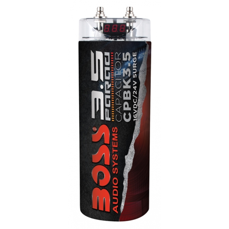 Купить конденсатор boss audio 3,5 фарада с вольтметром и звук. сигнализ. по цене 10 500.00 р. Низкие цены. Большой выбор. Доставка по всей России. Интернет-магазин в Москве. Только положительные отзывы!