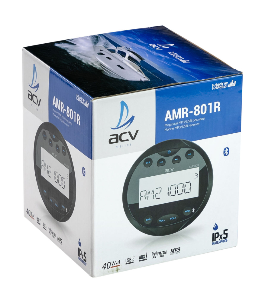 Купить морская магнитола acv, черный, usb/sd/fm/am/4*40 вт. по цене  Низкие цены. Большой выбор. Доставка по всей России. Интернет-магазин в Москве. Только положительные отзывы!