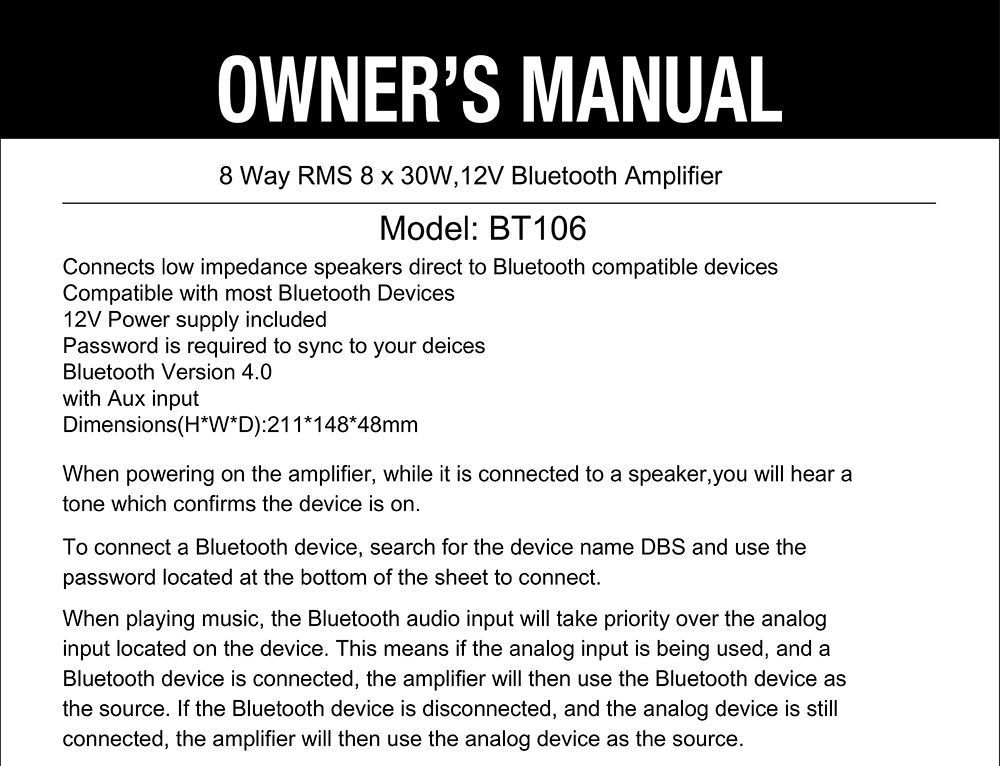 Купить 8-х канальный морской усилитель diibeisi bt106 по цене 13 066 р. Низкие цены. Большой выбор. Доставка по всей России. Интернет-магазин в Москве. Только положительные отзывы!